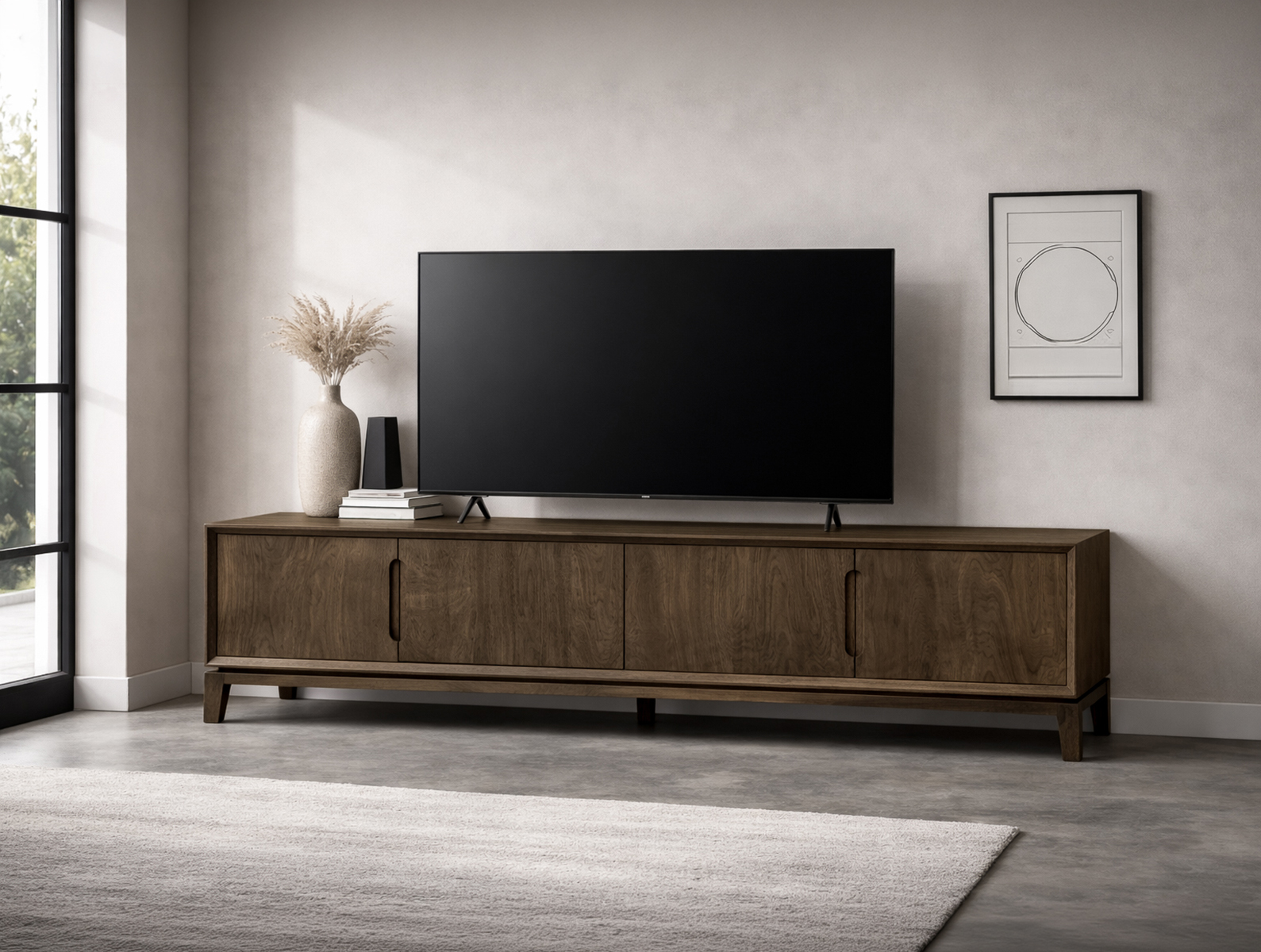 Tennis balls on a court